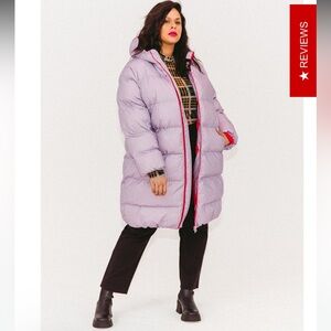 Women's Purple Puffer Coat
